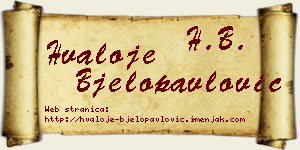 Hvaloje Bjelopavlović vizit kartica